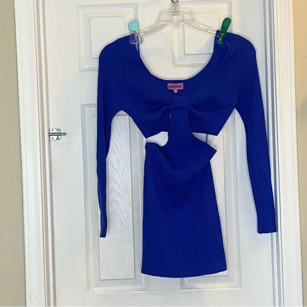 Edikted Royal Blue Cutout Mini Dress Size Large